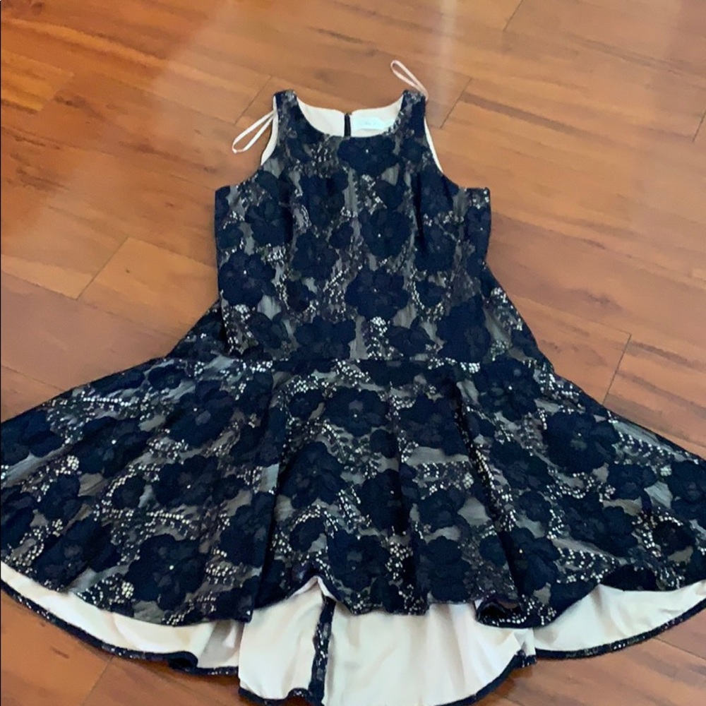 Eliza J Floral Pattern Lace Dress